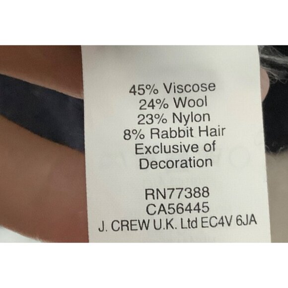 J.Crew Striped Sweater Women XS Wool Rabbit Hair Blend Buttons Elbow Patches - Picture 4 of 7